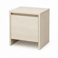Table de chevet 1 tiroir beige clair en panneaux de particules mélaminés rectangulaire 45 x 40 x 50 cm