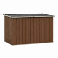 Abri de rangement de jardin rectangulaire brun en composite et aluminium 130 x 75 x 110 cm