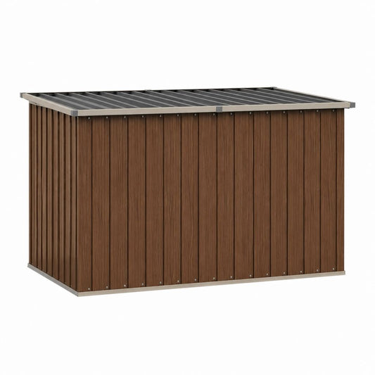 Abri de rangement de jardin rectangulaire brun en composite et aluminium 130 x 75 x 110 cm