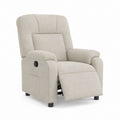 Fauteuil relax inclinable manuel beige en polyester 90 x 96 x 100 cm