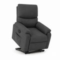 Fauteuil relax inclinable manuel gris anthracite en polyester 86 x 95 x 103 cm