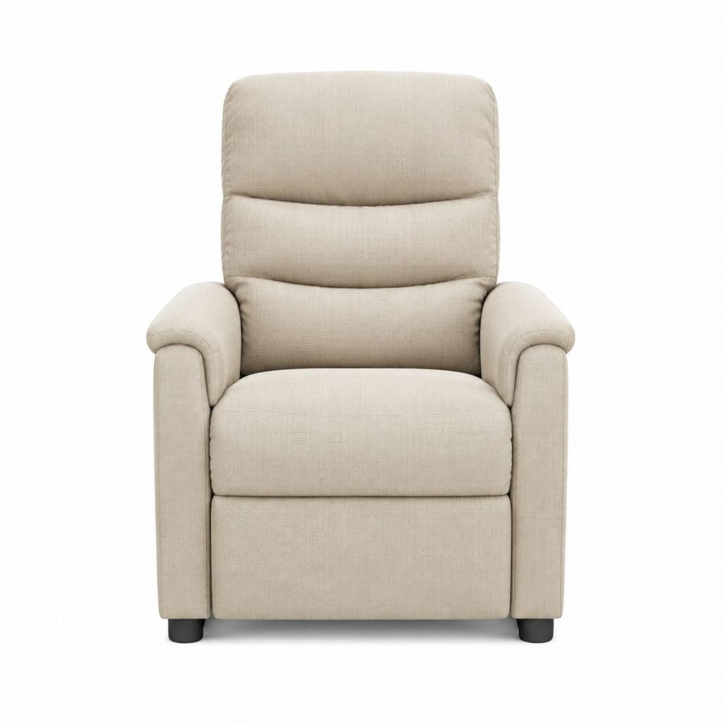 Fauteuil relax inclinable beige en polyester 85 x 95 x 105 cm
