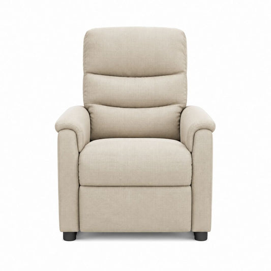 Fauteuil relax inclinable beige en polyester 85 x 95 x 105 cm