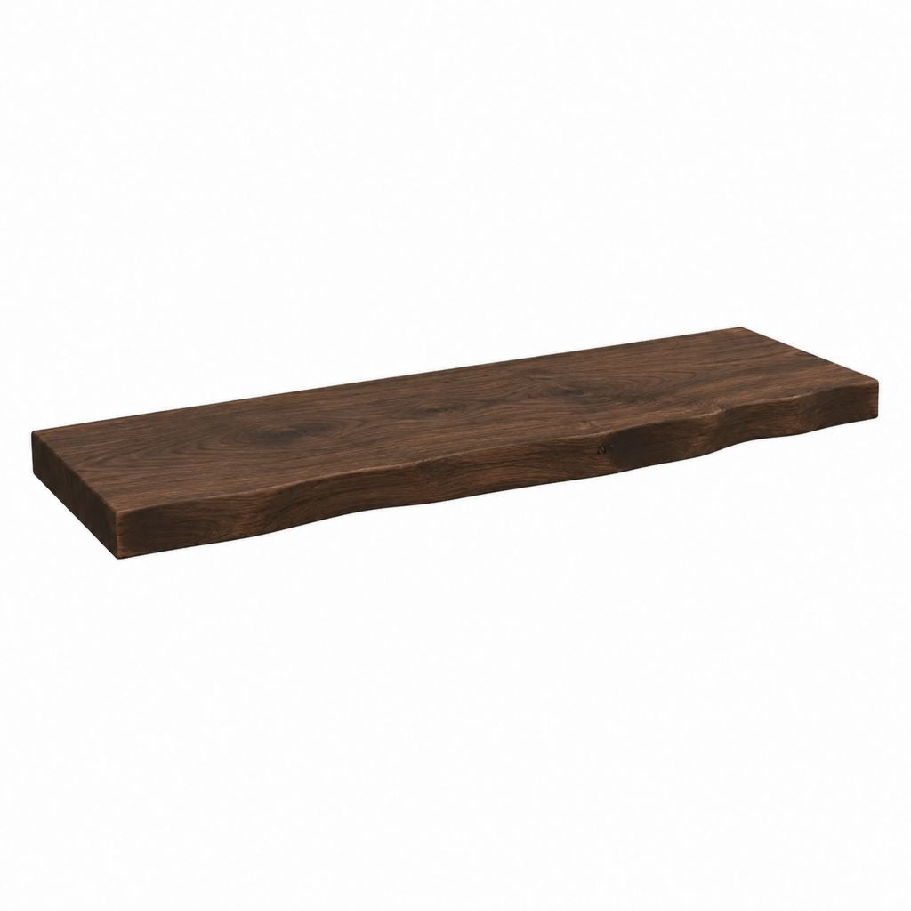 Étagère murale en bois massif d'acacia marron foncé 80 x 25 x 4 cm